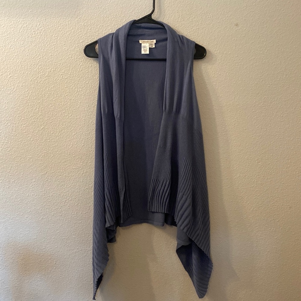 Coldwater Creek waterfall vest cardigan size S/M